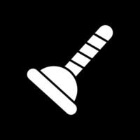 Plunger Glyph Inverted Icon Design vector