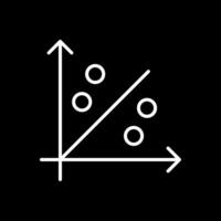 Scatter Graph Line Inverted Icon Design vector