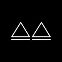 Triangles Line Inverted Icon Design vector