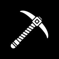 Pickaxe Glyph Inverted Icon Design vector