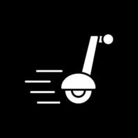 segway glifo invertido icono diseño vector