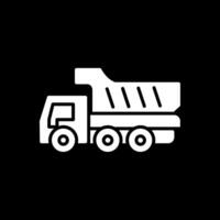 Truck Glyph Inverted Icon Design vector