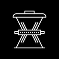 Waste Reduction Line Inverted Icon Design vector