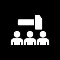 Team Building Glyph Inverted Icon Design vector