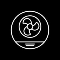 Nuclear Energy Line Inverted Icon Design vector