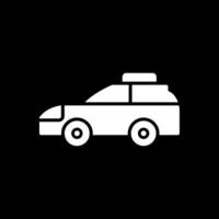 Car Glyph Inverted Icon Design vector