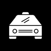 Car Glyph Inverted Icon Design vector