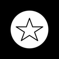 Star Glyph Inverted Icon Design vector