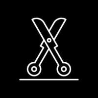 Shears Line Inverted Icon Design vector