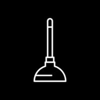 Plunger Line Inverted Icon Design vector