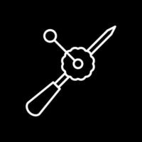 Hand Drill Line Inverted Icon Design vector