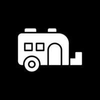 Caravan Glyph Inverted Icon Design vector