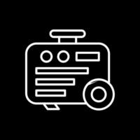 Electric Generator Line Inverted Icon Design vector