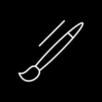 Paint Brush Line Inverted Icon Design vector