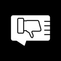 Dislike Glyph Inverted Icon Design vector