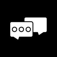 Comments Glyph Inverted Icon Design vector
