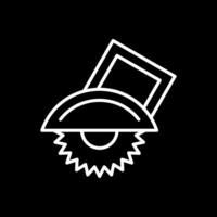 Power Saw Line Inverted Icon Design vector