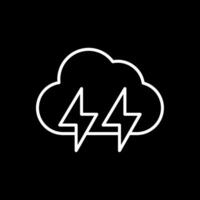 Lightening Line Inverted Icon Design vector