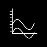 Wave Chart Line Inverted Icon Design vector