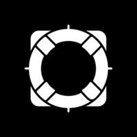 Rescue Buoy Glyph Inverted Icon Design vector