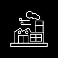 Factory Line Inverted Icon Design vector