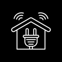 Smart Home Line Inverted Icon Design vector