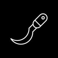 Sickle Line Inverted Icon Design vector