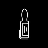 Ampoule Line Inverted Icon Design vector