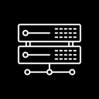 Server Line Inverted Icon Design vector