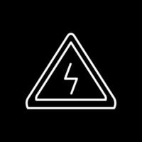 Danger Line Inverted Icon Design vector