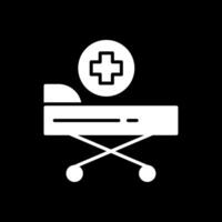 Stretcher Glyph Inverted Icon Design vector