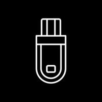 Flash Drive Line Inverted Icon Design vector