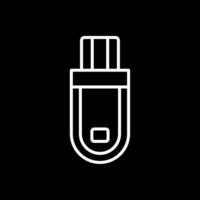 Flash Drive Line Inverted Icon Design vector