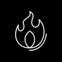 Burn Line Inverted Icon Design vector