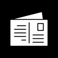 Postcard Glyph Inverted Icon Design vector