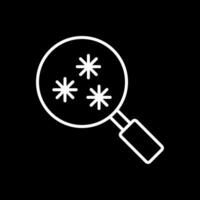 Virus Scan Line Inverted Icon Design vector