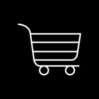 Cart Line Inverted Icon Design vector