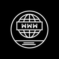 World Wide Line Inverted Icon Design vector