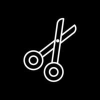 Bandage Scissors Line Inverted Icon Design vector