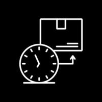 On Time Deliveries Line Inverted Icon Design vector