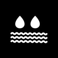 Water Glyph Inverted Icon Design vector