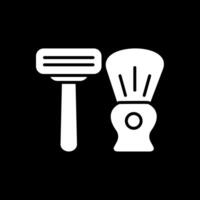 Shaving Glyph Inverted Icon Design vector