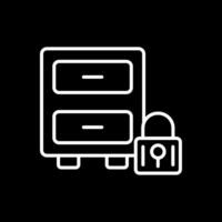 Filing Cabinet Line Inverted Icon Design vector