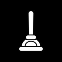 Plunger Glyph Inverted Icon Design vector