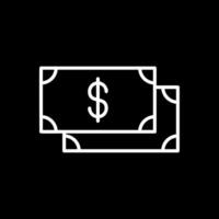 Payment Line Inverted Icon Design vector