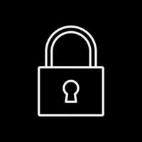 Lock Line Inverted Icon Design vector