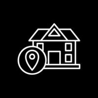 Location Line Inverted Icon Design vector