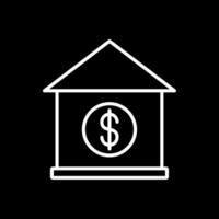 Mortgage Loan Line Inverted Icon Design vector