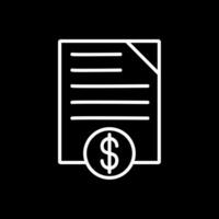 Mortgage Paper Line Inverted Icon Design vector