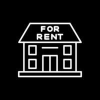 For Rent Line Inverted Icon Design vector